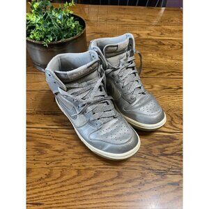 Womens Nike Dunk High SB Metallic Silver White Sparkle Glitter Size 7 325203-001